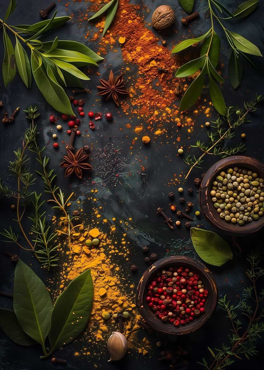 Indian spices background